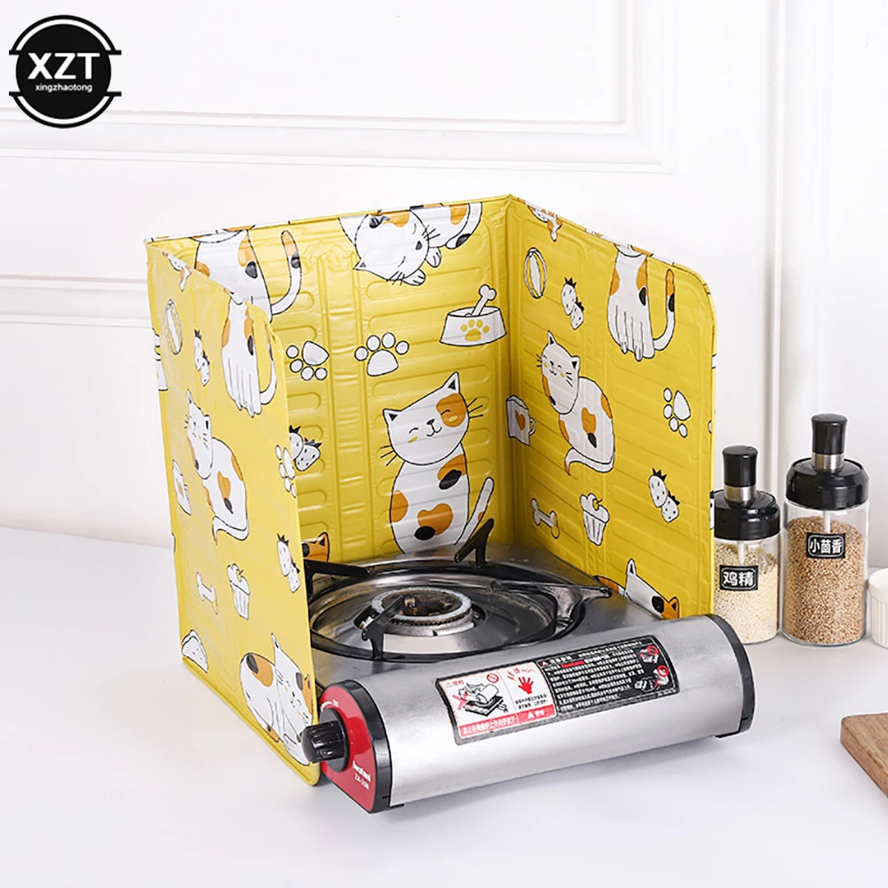 Aluminum Foldable Kitchen Splash Guard Baffle Plate Frying Pan Oil Splash Protection Screen Heat Shields Kichen Accessories kitchen splatter screen kitchen splash guard