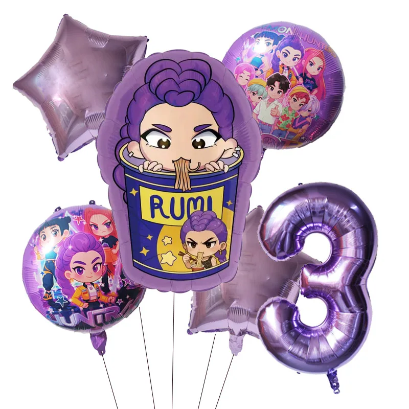 Ballons Anniversaire Demon Hunters 6 Pcs