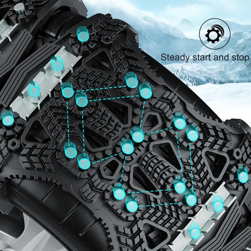 6pcs Car Snow Tire Chains Mud Tyre Wheels Thick Anti-Skid Belt For Car/SUV/Truck Portable Easy to Mount Emergency Traction Car