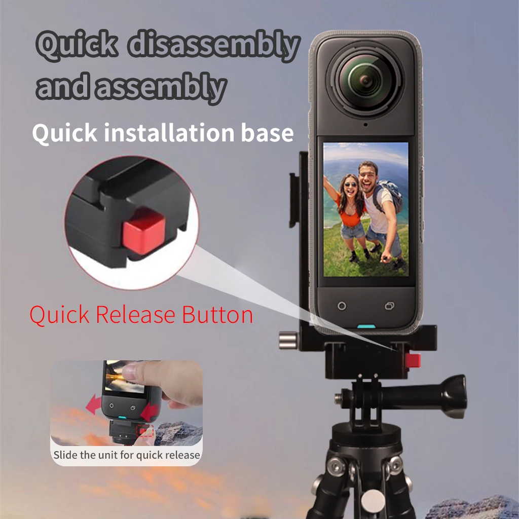 Aluminum Quick Release Mount L Bracket Cold Shoe Magnetic Adapter for X4 X3 X5