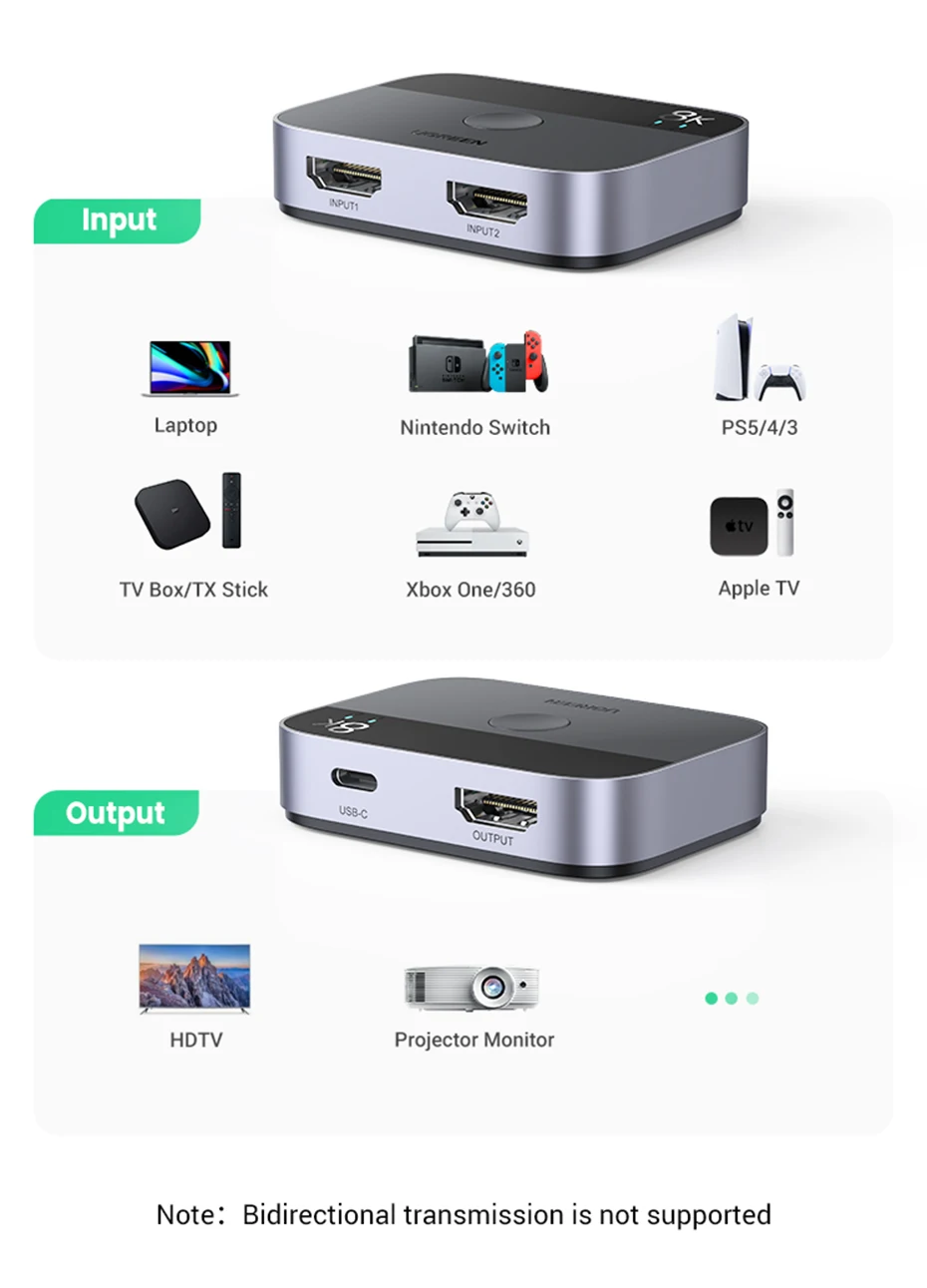 bi-directional hdmi2.0 switch