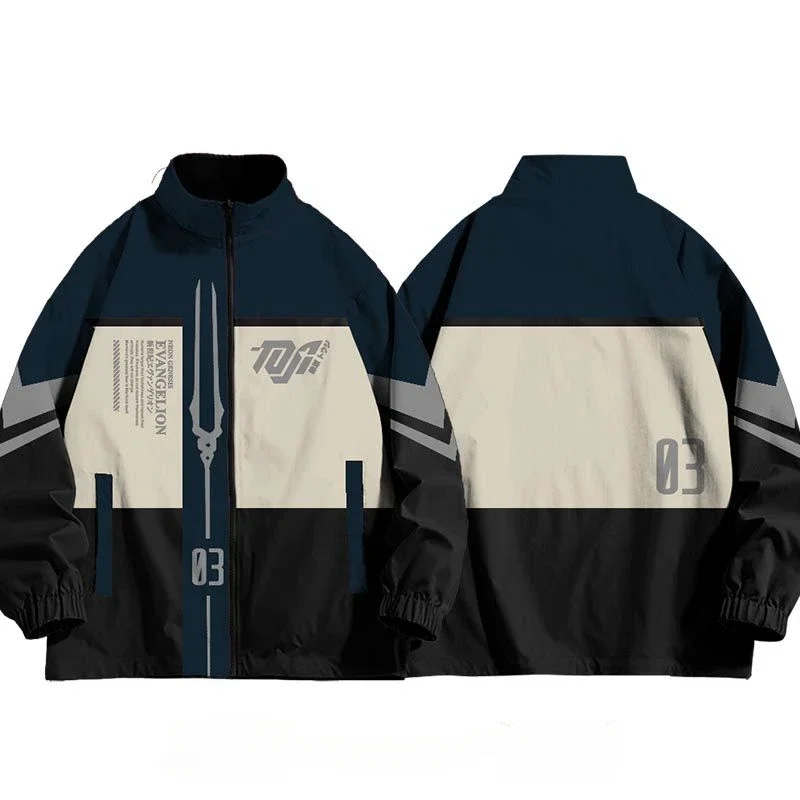 EVANGELION BOA RIDERS JACKET （KAWORU） EVANGELION BOA RIDERS JACKET (GRAY×NAVY(KAWORU))(L GRAY×NAVY