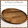 BTCL Round Wood Tray,Wooden Serving Tray,Serving Platter,Appetizer Charcuterie Board,Tray Organizer For Kitchen/Countertop 5