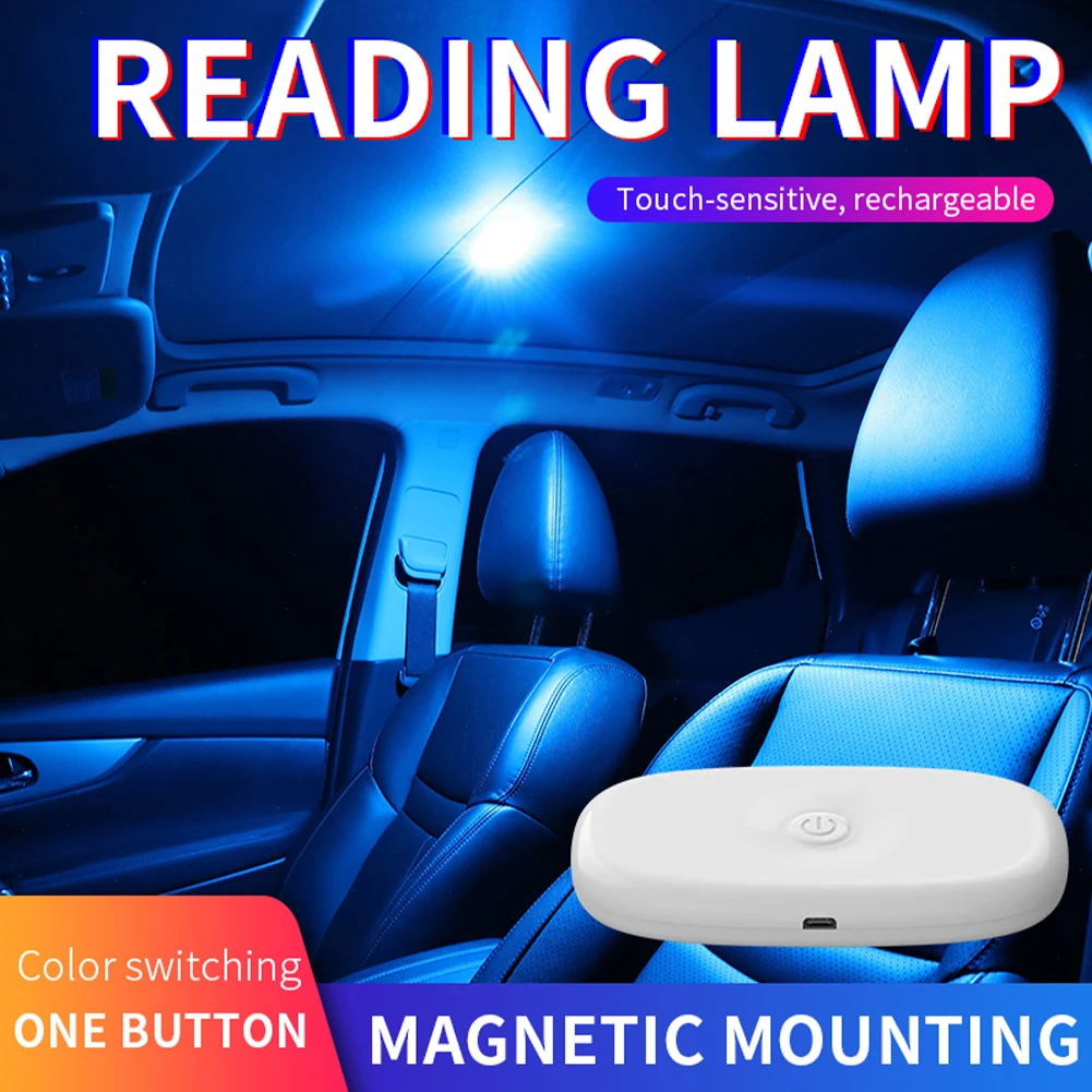 

Мини светодиодов для чтения автомобиля, USB перезаряжаемая внутренняя подсветка, изменение цвета, магнитное крепление, беспроводная подсветка для грузовика, RV