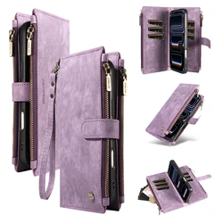 Stylish Faux Leather Wallet Phone Case with Lanyard - Shockproof and Elegant Design - Galaxy Note20 (Purple)