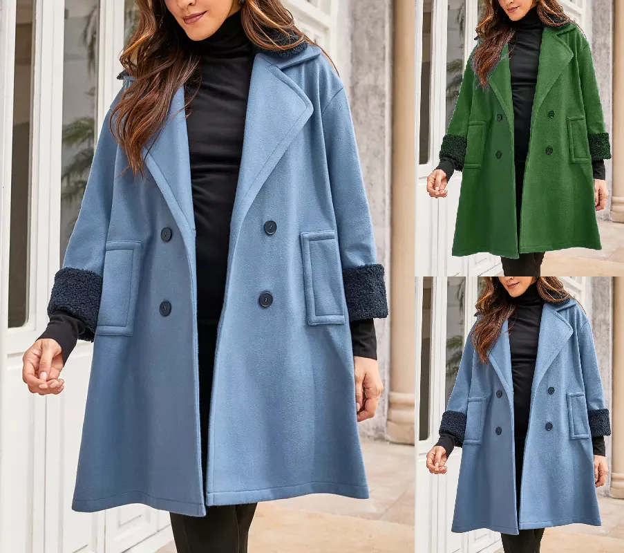 

European and American Mid-Length Suit Jacket, Casual Temperament, Slim-Fit Lapel, Commuter Coat, 2023