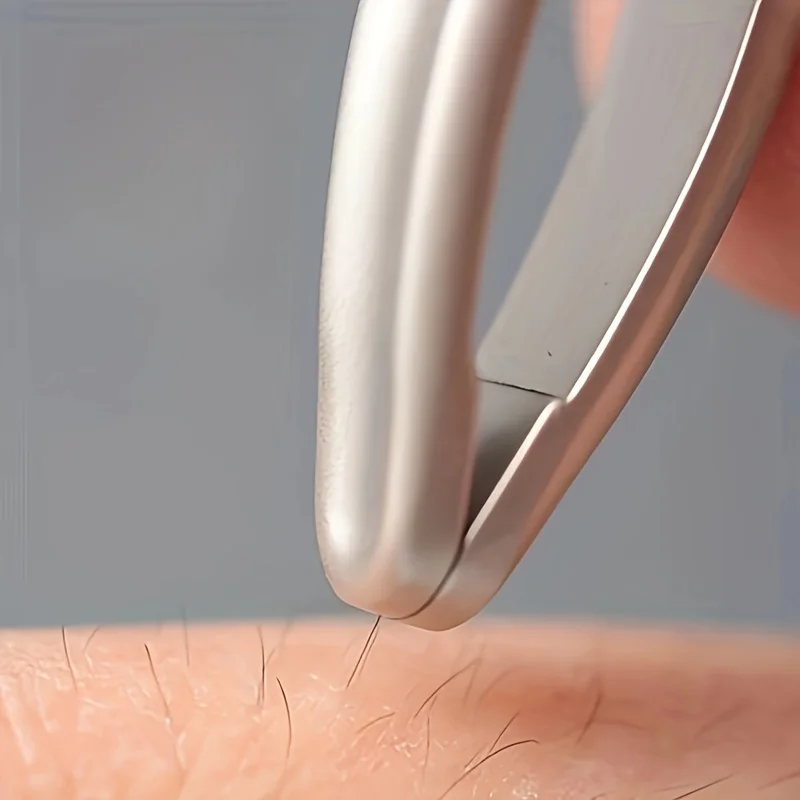 Pince à épiler à tête ronde de qualité supérieure pour épilation des sourcils et du visage, Clips sans couture, pince à barbe de précision pour cheveux courts