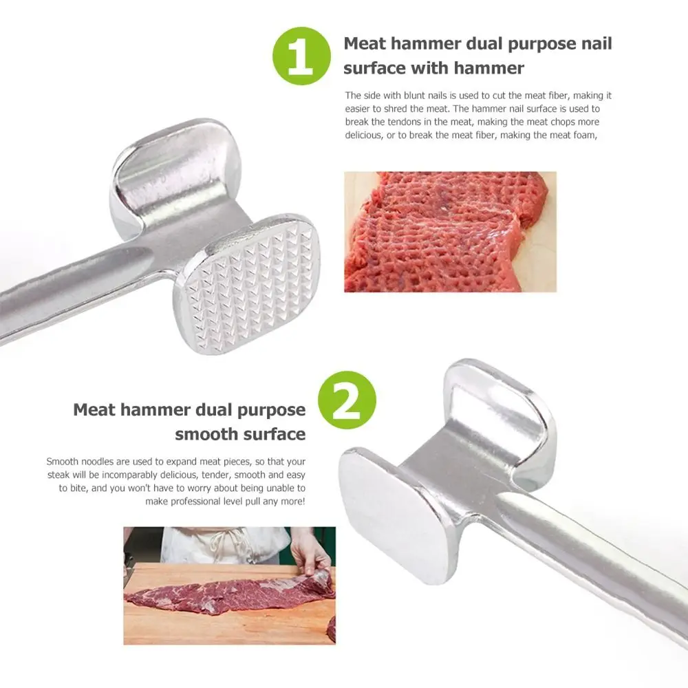 Household Aluminum Alloy Meat Tenderizer Hammer Meat Hammer Meat Mallet Tool Tenderizer Kitchen Supplies Pounding Beef Steak