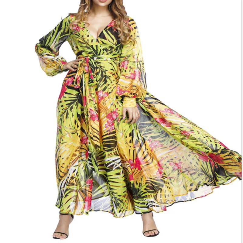 2024 Maxi Dress Fashion Women Dress Women Boho Robe Femme Long Maxi Dress Evening Party Long Beach Dresses Sundress