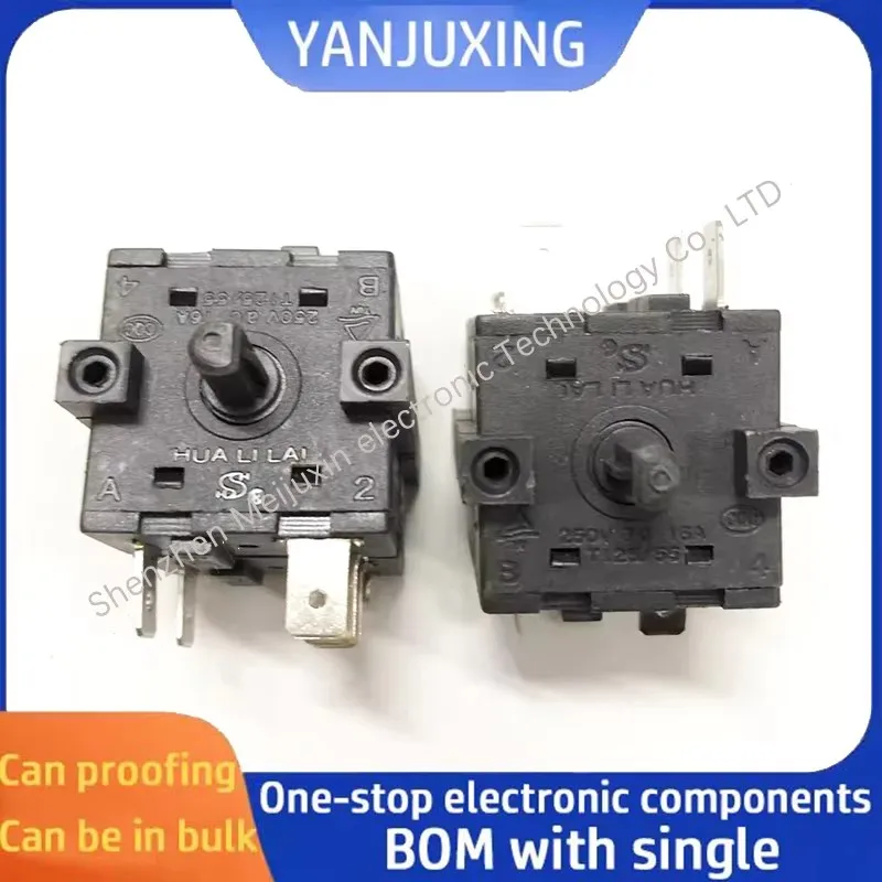 1pcs/lot FZ31 9 Select switch Cycle gear Double layer 8 pin 6 speed rotary switch 16A 250VAC