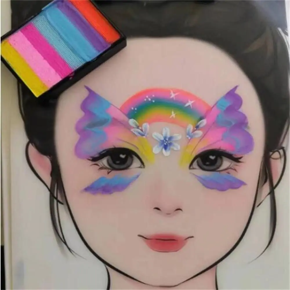Reusable Makeup Painting Practice Template Creating Attractive Face Painting Stencil Board for Beginners Kids