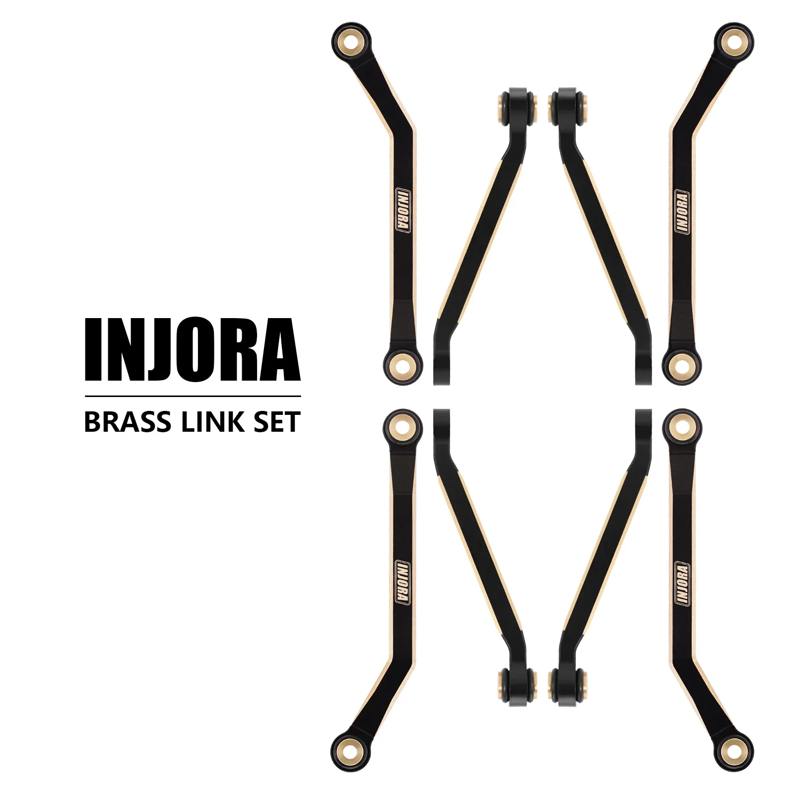 INJORA Black Brass High Clearance Links For 1/24 FMS FCX24M