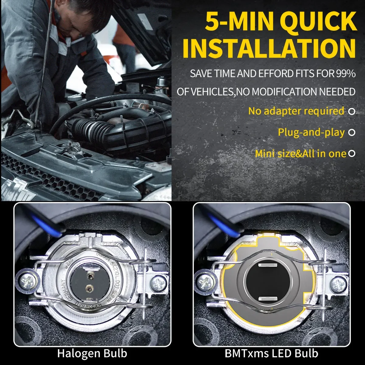 H7 Turbo LED Head Lamp Bulbs 20000LM 60W High Power H7 LED Headlight CSP Chips 1:1 Mini Size Design Car Lights 12V 2Pcs LED Car Lights LED Lights LED Bulbs LED Headlights LED Car Headlights Car Headlamps