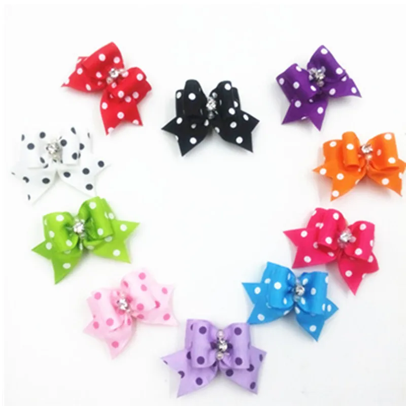20/50/100pcs Cat Dog Hair Bows Rubber Band Dog Grooming Accessories Headdress 