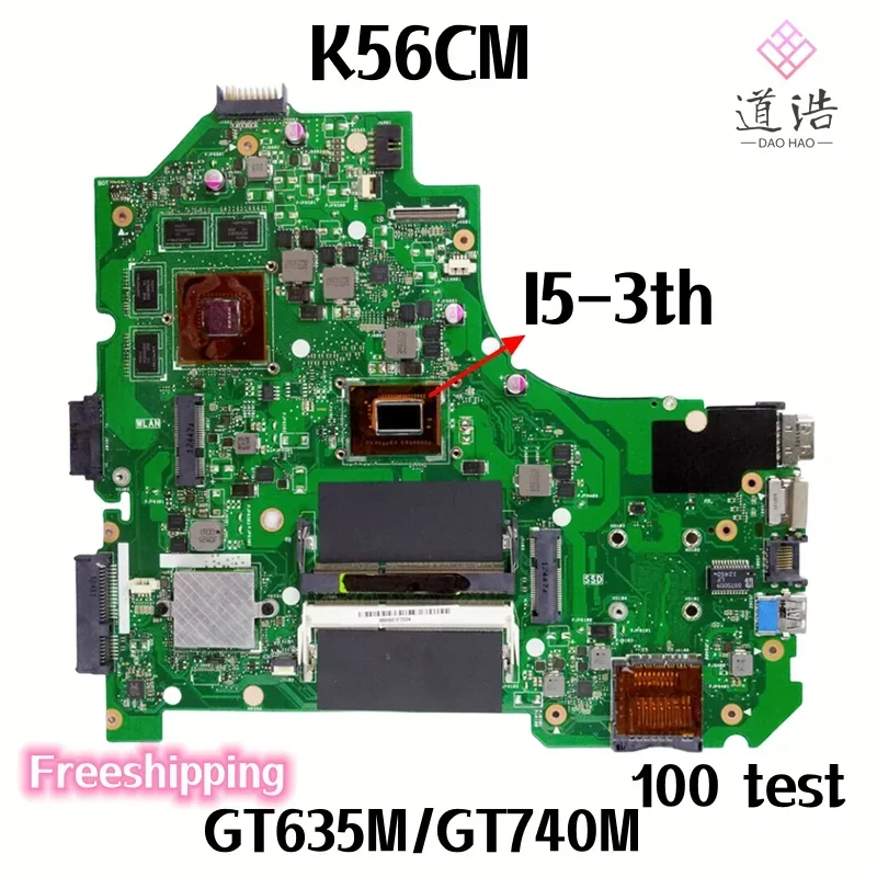 K56CM For K56CA S550C A56C S56C K56C Laptop Motherboard With I5-3th CPU GT635M/GT740M GPU DDR3 Mainboard 4 K56CM For K56CA S550C A56C S56C K56C Laptop Motherboard With I5-3th CPU GT635M/GT740M GPU DDR3 Mainboard - Image 2