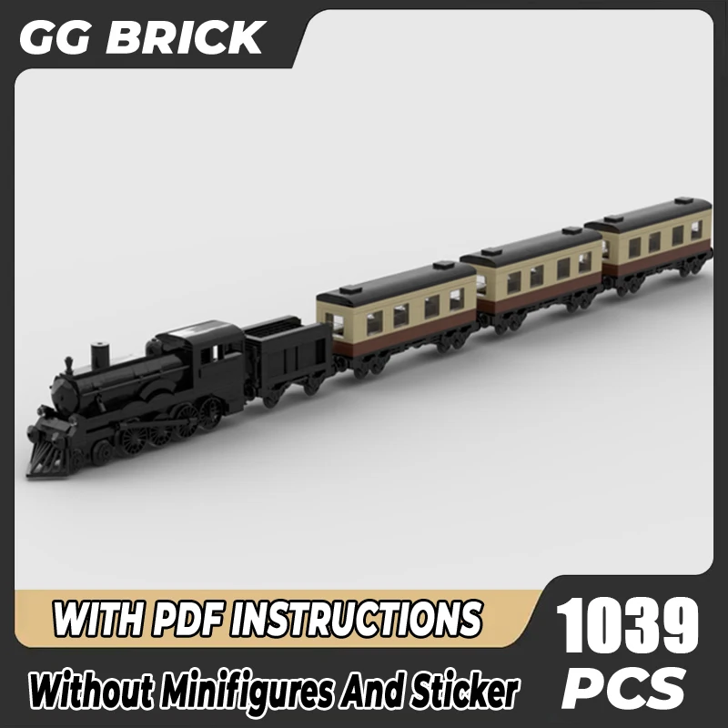 

Moc Building Bricks Famous Animated Train Series The Vintage Train Model Building Technology Modular Blocks Construstion Toy