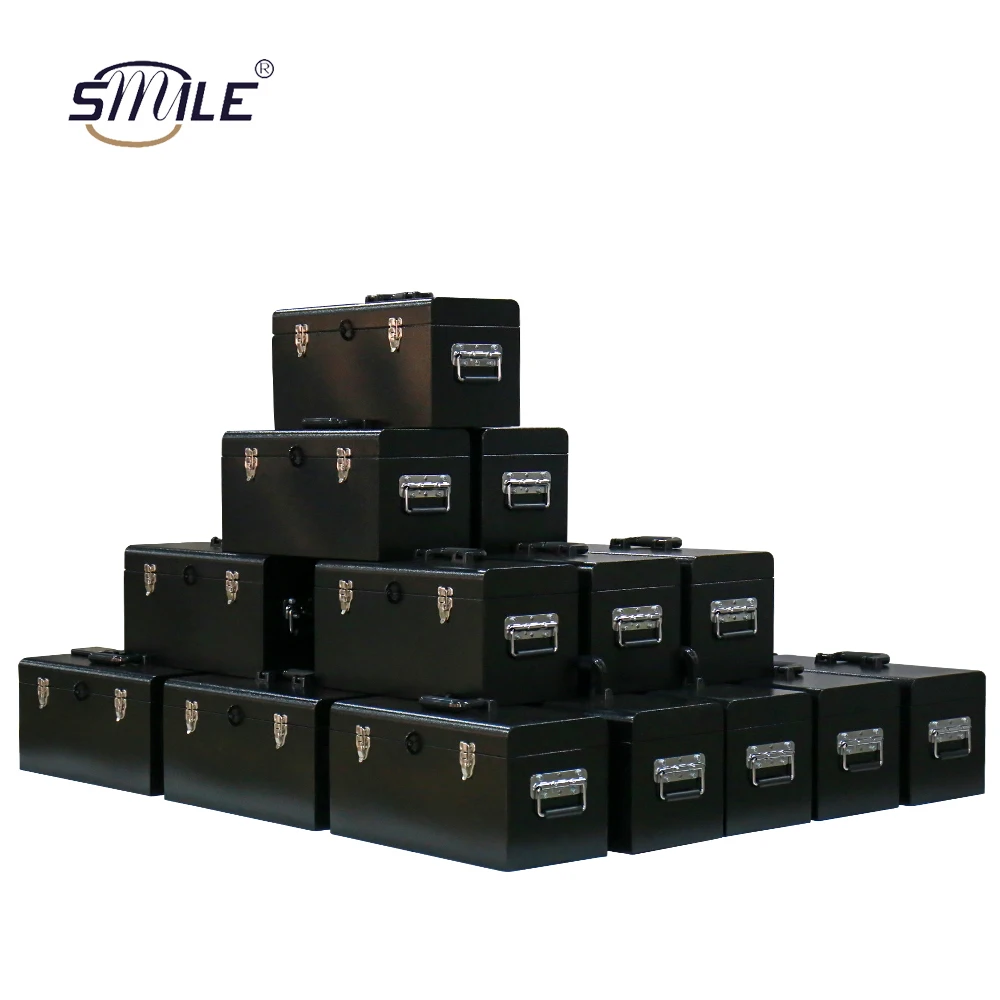 SMILE Metal ToolBox - Heavy Duty Portable Tool Box with Organizer