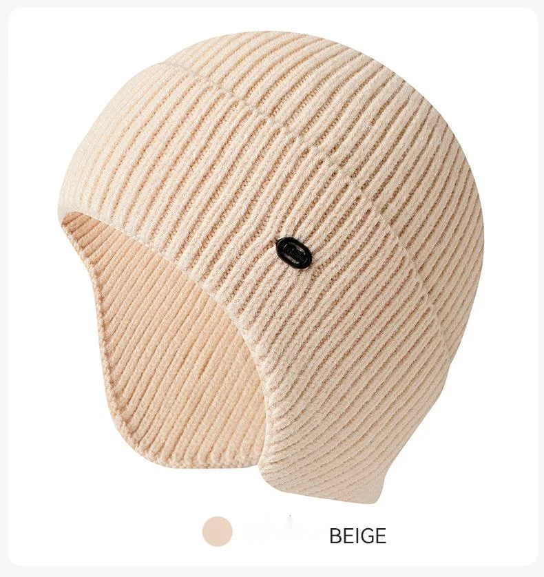 Berretto in maglia con protezione per le orecchie uomo e donna_voghion.com