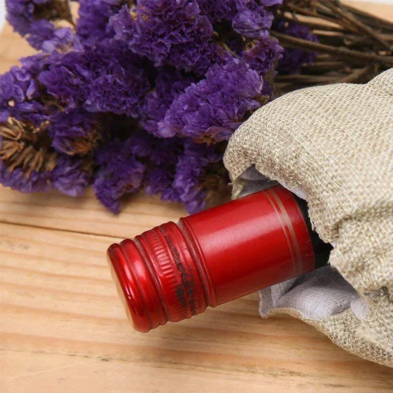 Description Picture 4 of itemLinen Wine Bags Wine Bottle Covers with Drawstring Wine Bag Holder Carrier Packaging Bag Wedding Party Decor Gift