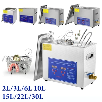 Ultrasonic Cleaner 2L 3L 6L 10L 15L 30L Ultrasound Cleaning Machine Ultrasonic Cleaning Bath for Glasses Jewelry Dentures Lens 1