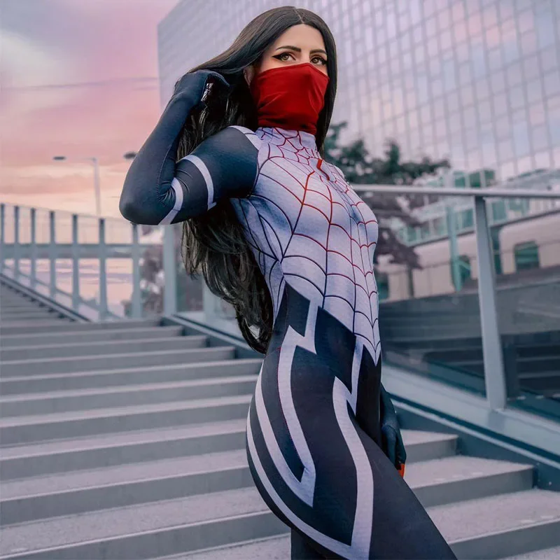 

Cindy Moon Women's Silk Costume, Superhero Zentai Monkey, Halloween Costumes for Adults