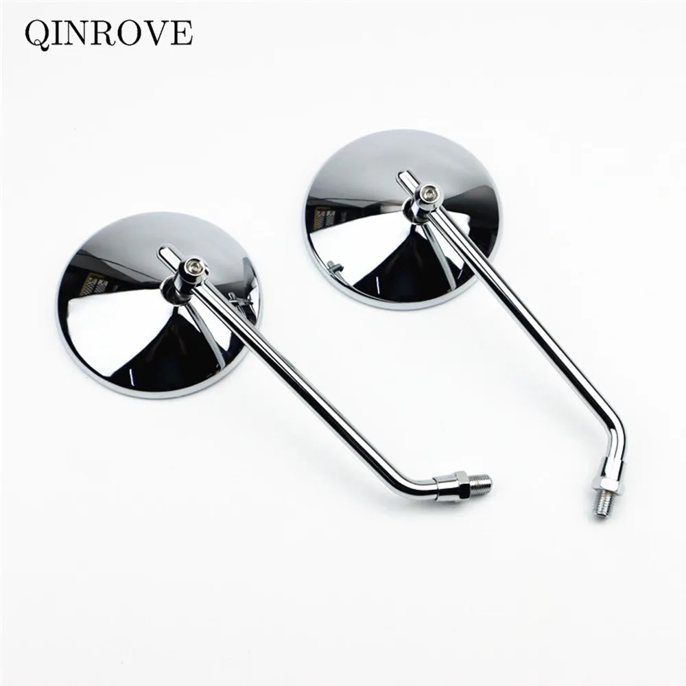 

8 10MM Cafer Racer Motorcycle Rearview Mirrors ABS Round Universal Mirror For Honda Shadow 750 VT650 VTX 1300 CBF190TR CB650R