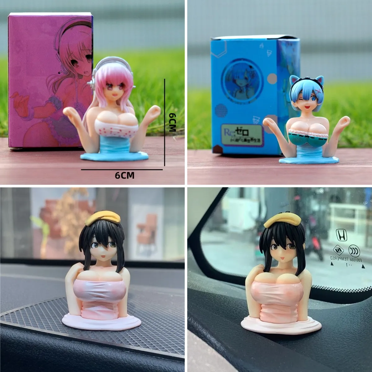 

Anime Chest Shaking Kanako Kawaii Action Figure Sexy Girl Pvc Collection Model Doll Toys For Car Computer Case Ornament