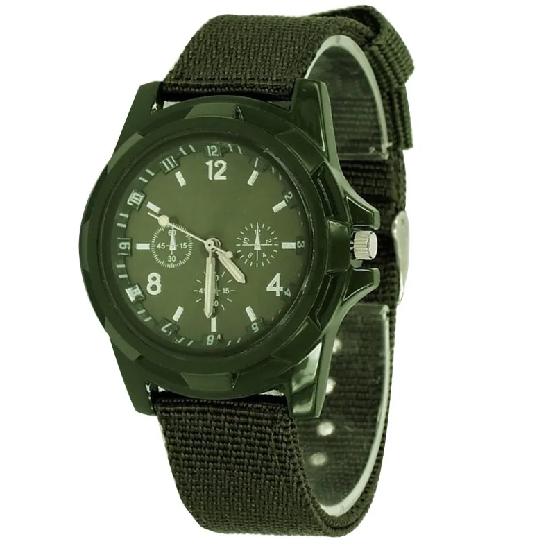 

Fashion Men Quartz Watch Army Soldier Military Canvas Strap Fabric Analog Wrist Watches Sports Wristwatches Luminous Clock