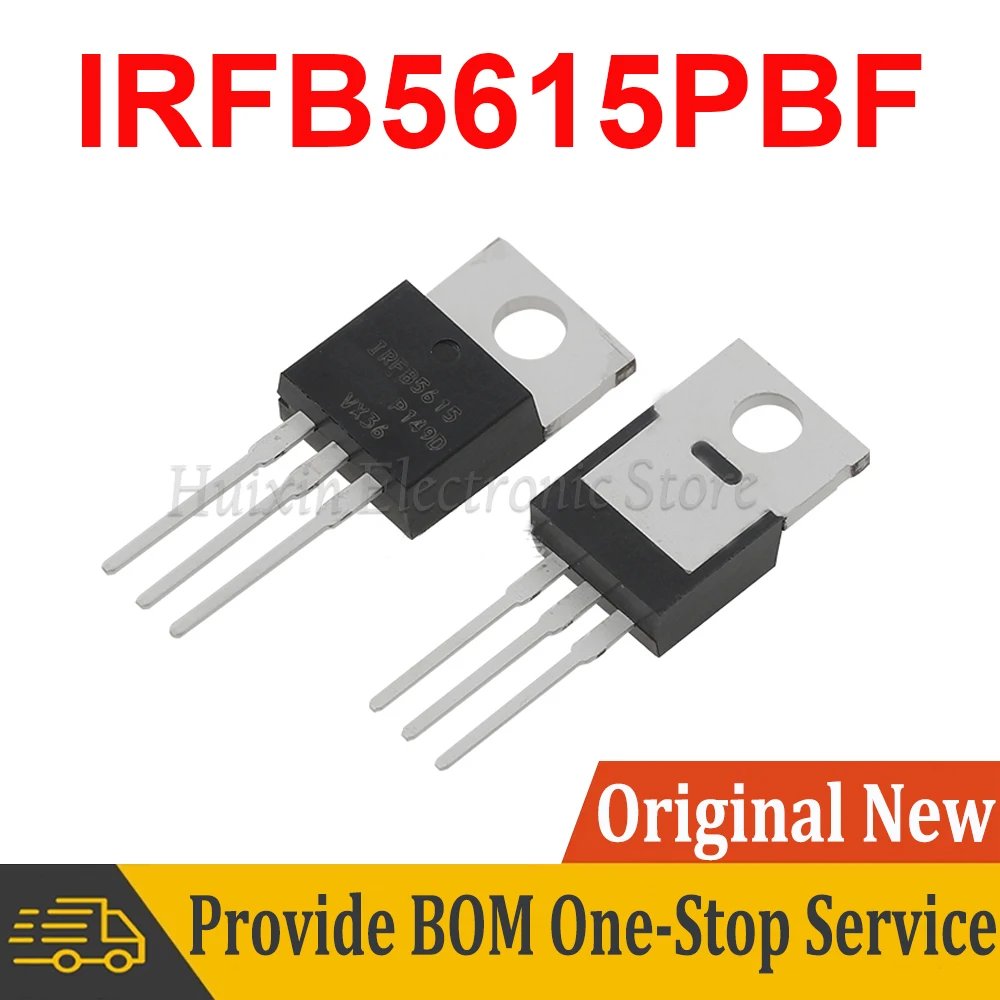 

2pcs IRFB5615 IRFB5615PBF TO-220 150V 35A N channel FET New and Original IC Chipset
