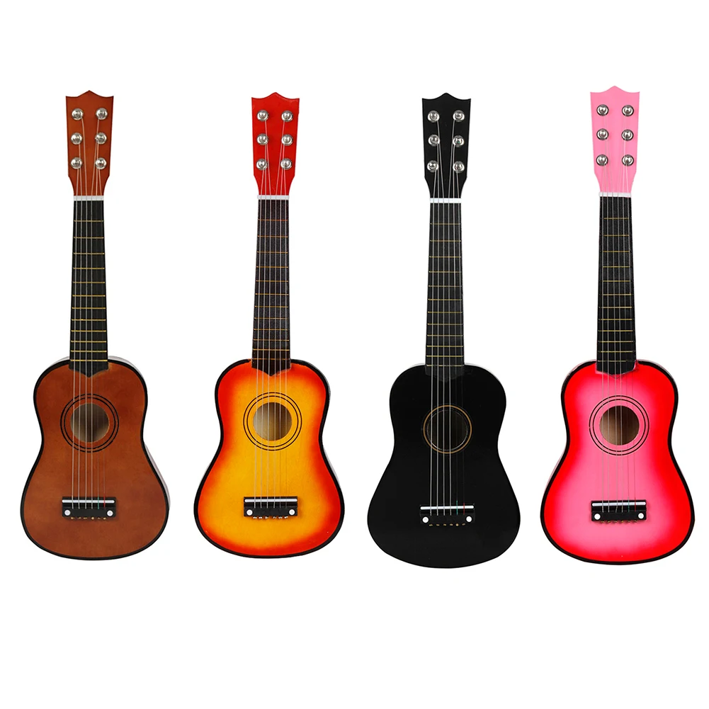 21 inch Ukulele 6 Strings Small Guitar Instrument Learning Kids Gifts Picks Professional Stringed Instruments