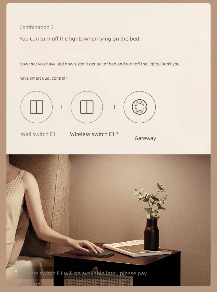Smart Wall Switch E1 ZigBee 3.0 Smart Home Grey Key Light Switch Fire Wire With/