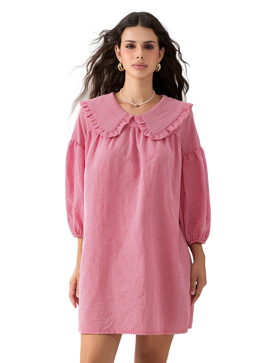 Elegant Floral Print Ruffle Sleeve V-Neck A-Line Midi Dress for Spring and Summer Fashion Trends