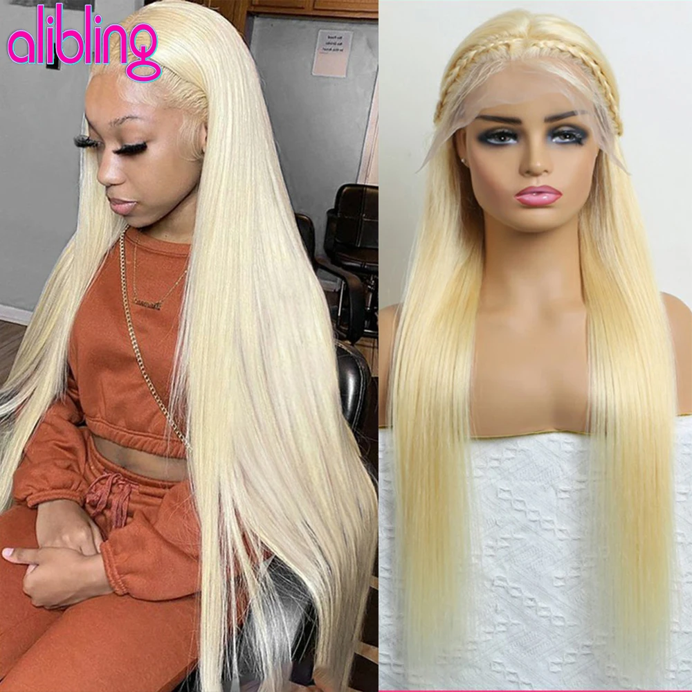 

Бразильские Длинные прямые волосы Remy, парик из 613 медового блонд, парик 13X4/13X6, прозрачные кружевные передние парики из человеческих волос для женщин