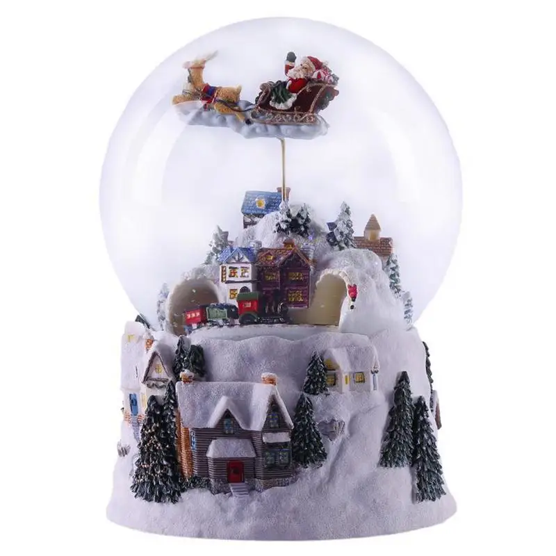 Globo Di Neve Musicale Globi Di Neve Glitter Globo D'Acqua Decorazione Di Babbo Natale Globi Di Neve Musicali Decor