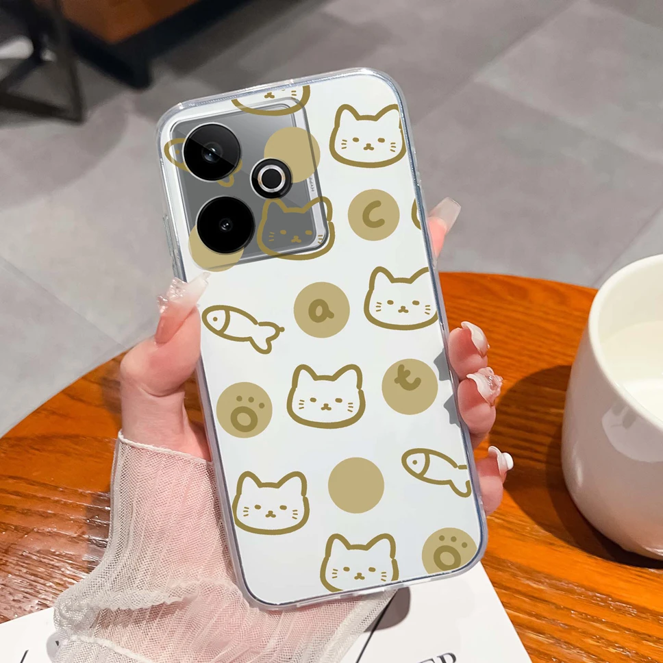 Lovely Cartoon Animals Soft Clear TPU Silicone Protective Phone Case Cover