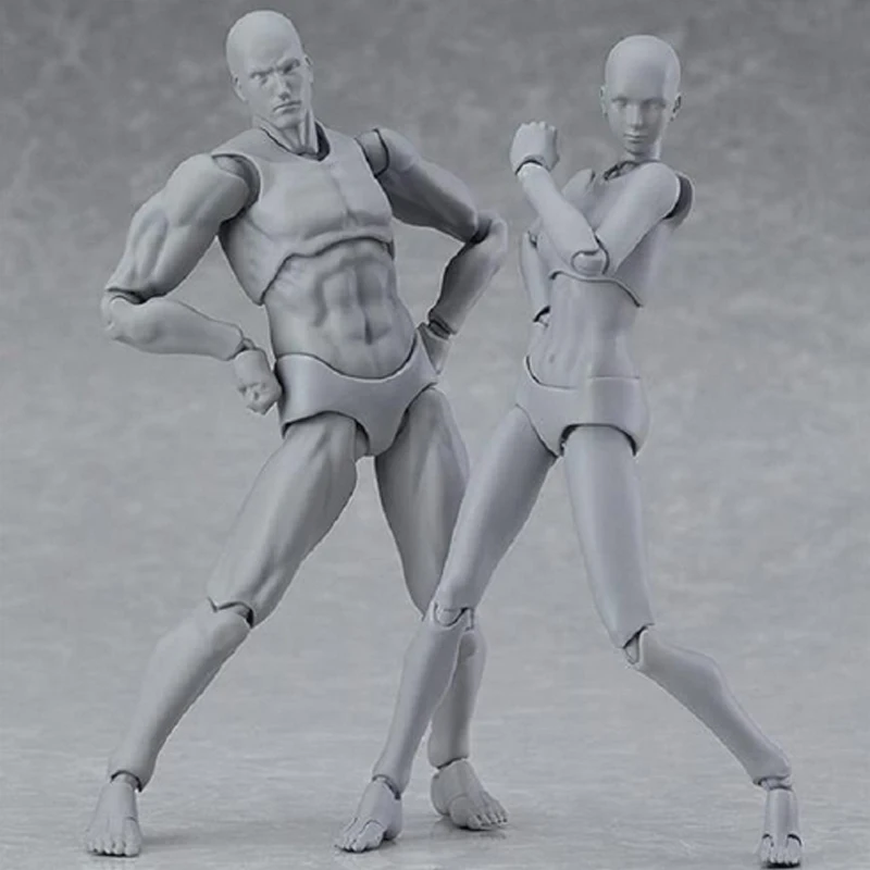 Figura de Pintura Anime artística de 13cm para hombre y mujer, dibujo de boceto, cuerpo móvil, Chan, figura de acción articulada, juguete para pintar, accesorio de decoración
