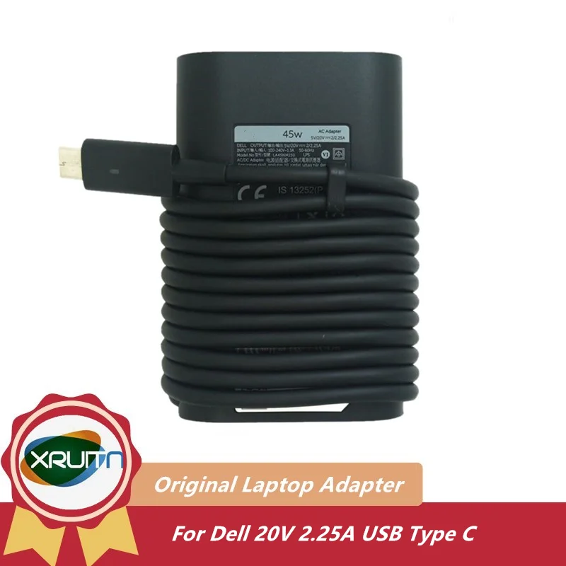 

Genuine LA45NM150 45W 20V 2.25A TYPE-C HA45NM150 Laptop AC Adapter Charger For DELL LATITUDE 7275 VENUE 8 PRO 5855 Power Supply