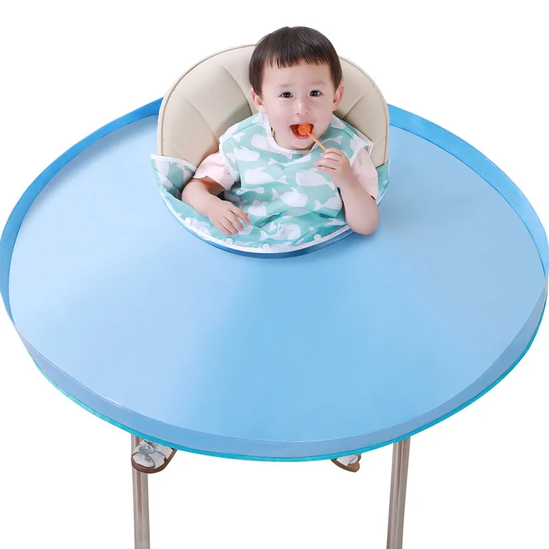 Baby Self-eating Anti-dirty Pad Waterproof Coverall Tray Wholesale BPA Free Bib with Sleeves Attaches To Highchair |
