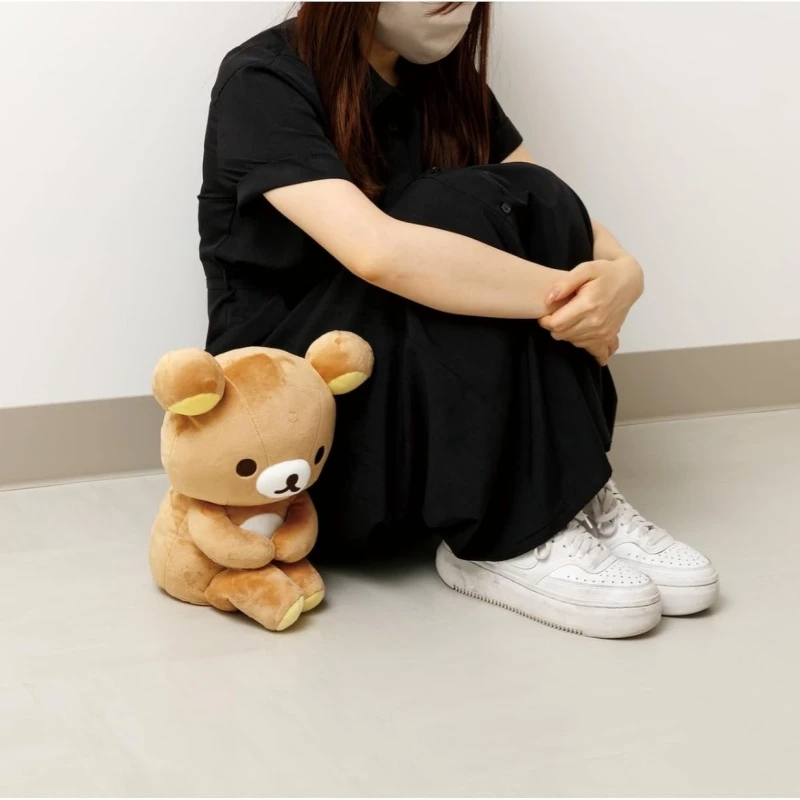 Embrace The Leg Rilakkuma Cartoon Plush Doll Soft Bear Toys Kawaii Room Decor Bear Plushies Cute Couple Bear Xmas Gifts For Kid
