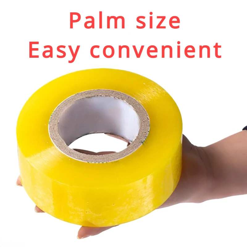 투명 노란색, 투명 흰색 테이프 대형 롤 및 두꺼운 상자 밀봉의 급속 포장용 48mm * 110M (2Pcs)