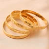 24k 65MM Dubai Wedding Bangles For Women Ethiopian Jewelry Gold Color Indian Bangles Bracelets Women Birthday Jewelry Gifts 5