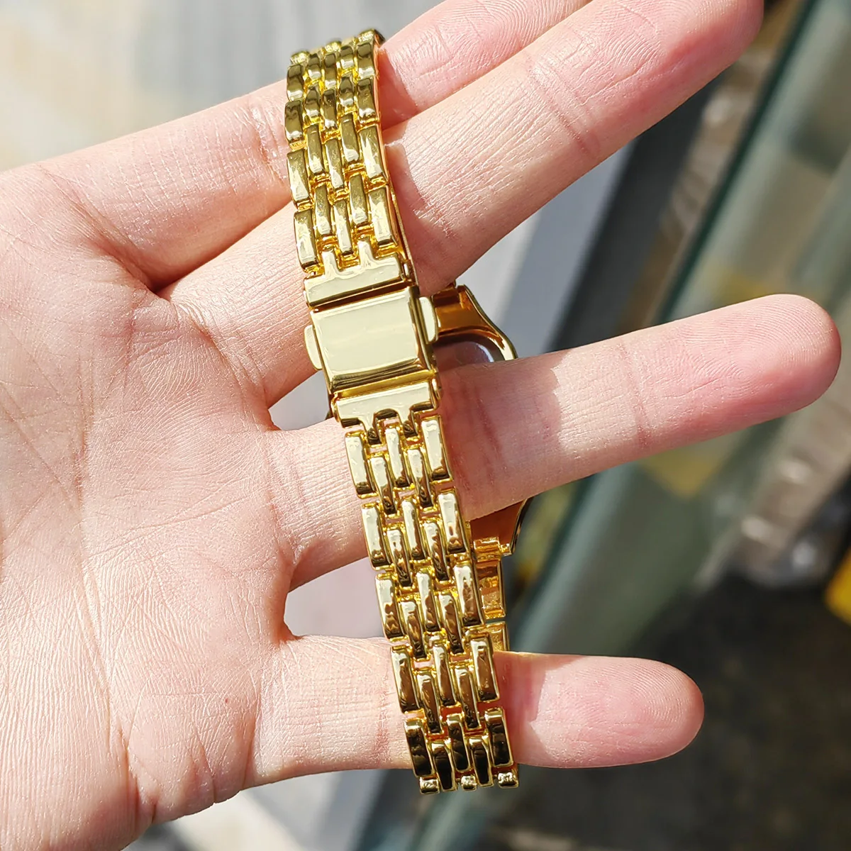 Elegant Square Design Stainless Steel Couple Quartz Watches