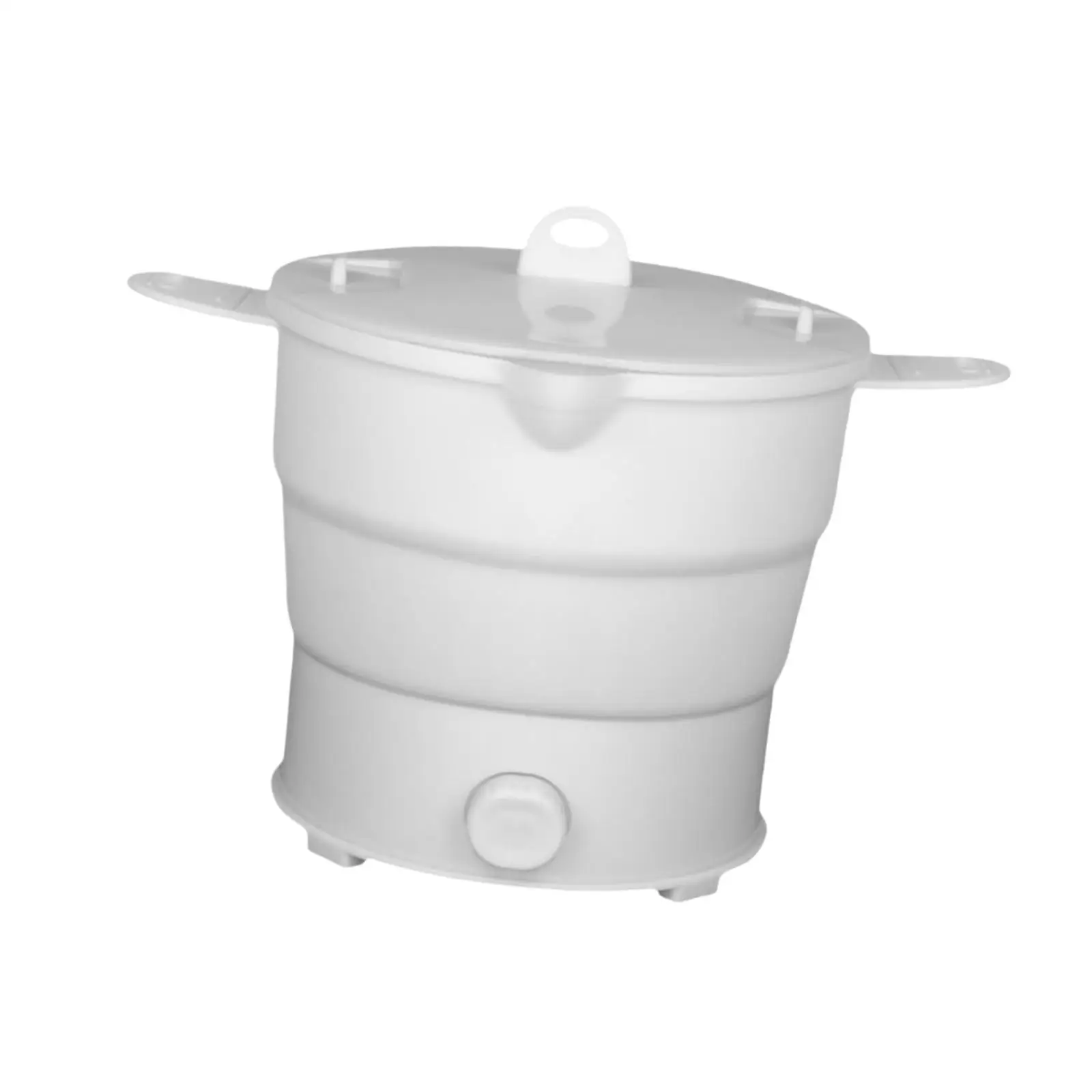 Foldable Electric Cooker 1.2L with Steamer Mini Heating Pot Water Boiling Pot for Camping Cooking Rice Business Trip Hotel Dorm