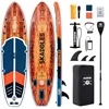 Inflatable Stand Up Paddle Board for fishing yoga fitness family fun; PVC material; blue; 106 with non-slip deck and complete a