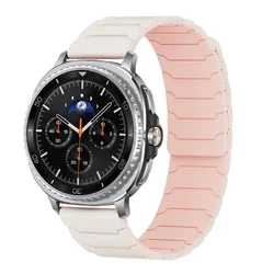 Magnetic Loop Silicone Sports Strap - No - Gap Replacement Watch Band - Galaxy Watch 8 40mm (08 Starlight   Powde)