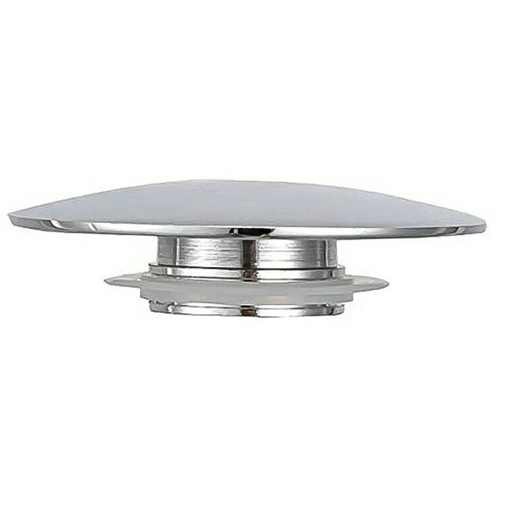 66mm Silver Chrome Basin Waste Pop-Up Sink Plug Cap Click Clack Push Button Floor Drain Cover Bath Plug Household Sink Strainer