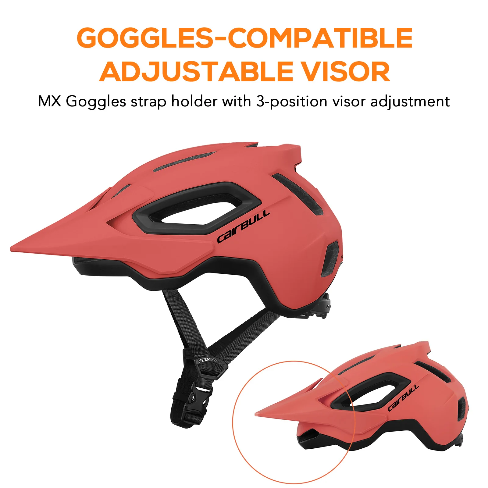 Half Face Helmet Mountain Bike Helmet Half Helmet for Cycling Road Trail with Visor Compatible MX Goggles Cool  Padding