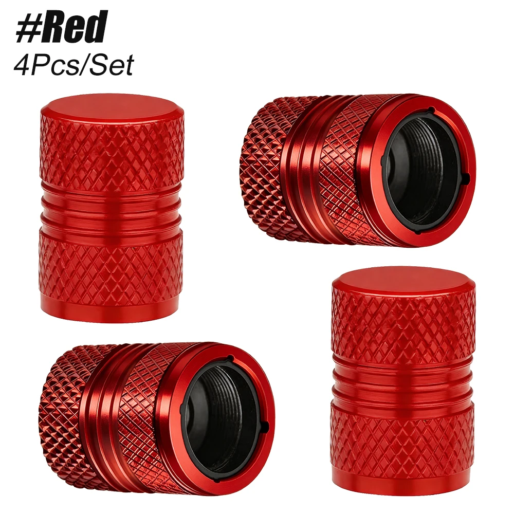 Durable Metal Tire Valve Stem Caps - Set of 4, Corrosion-Resistant & Leak-Proof Design