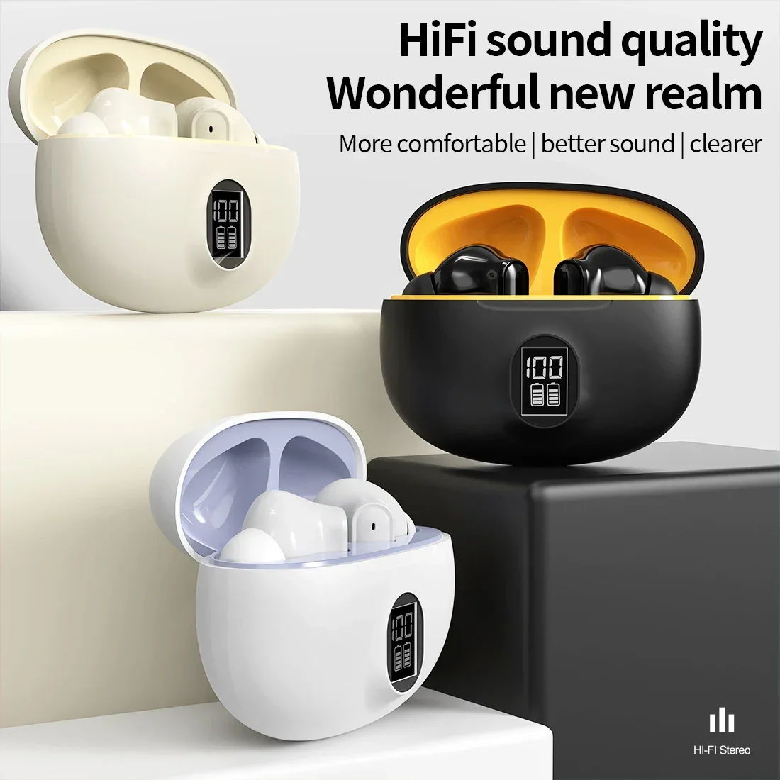 Description Picture 2 of itemTWS Wireless Bluetooth Earphone LED Display Stereo Headset Touch Control Earbuds Noise Reduction Sport Headphone For Smart Phone