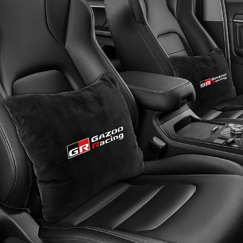 Car Seat Throw Pillow Lumbar Pillow Headrest Universal For Toyota Gr Sport Yaris Chr Avensis